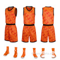 Sublimated na disenyo ng berdeng camouflage basketball uniporme